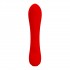 Красный изогнутый вибратор Matt - 19 см.