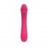 Розовый изогнутый вибромассажер-реалистик - 19,4 см.