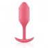 Розовая пробка для ношения B-vibe Snug Plug 2 - 11,4 см.