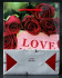 Маленький подарочный пакет "Love" - 15 х 12 см.