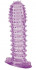 Гелевая фиолетовая насадка с шипами - 12 см.