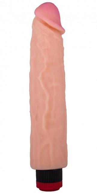 Вибратор-реалистик с розовой головкой - 23 см.