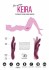 Розовый вибратор Keira с клиторальным отростком - 21,3 см.