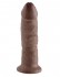 Коричневый фаллоимитатор 9" Cock - 22,9 см.