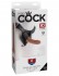 Кофейный страпон Strap-on Harness Cock - 15,2 см.
