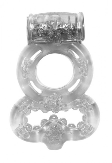 Прозрачное эрекционное кольцо Rings Treadle с подхватом