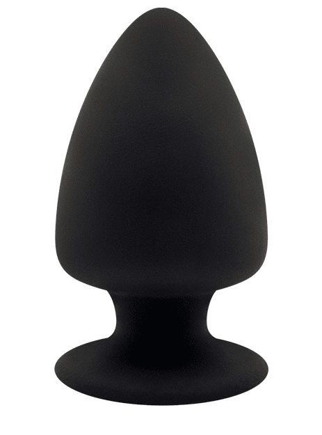 Черная анальная втулка Premium Silicone Plug XS - 8 см.