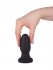 Чёрная овальная пробочка на ножке - 10 см.