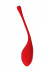 Красный вагинальный шарик METIS на шнурке с кристаллом