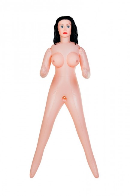 Надувная секс-кукла с реалистичным личиком и подвижными глазами 