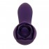 Фиолетовый двусторонний вибратор Thorny Rose - 20 см.