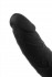 Черная насадка на пенис для двойного проникновения Black&Red - 16,5 см.