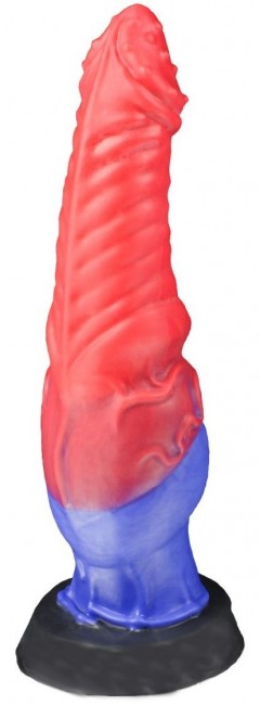Красно-синий фаллоимитатор "Гиппогриф large" - 27 см.