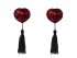 Красные пэстисы-сердечки Gipsy с черными кисточками