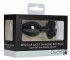 Черная анальная пробка с прозрачным кристаллом-клевером Regular Lucky Diamond Butt Plug - 7 см.