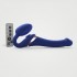 Синий безремневой страпон Multi Orgasm Size S с клиторальной стимуляцией