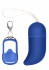 Синее виброяйцо Medium Wireless Vibrating G-Spot Egg с пультом - 7,5 см.