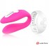 Розовый вибратор для пар с белым пультом-часами Weatwatch Dual Pleasure Vibe