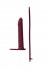Бордовая вибронасадка для двойного проникновения Rori - 17 см.