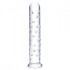 Прозрачный стеклянный фаллос с массажным рельефом 10" Extra Large Glass Dildo - 25,5 см.
